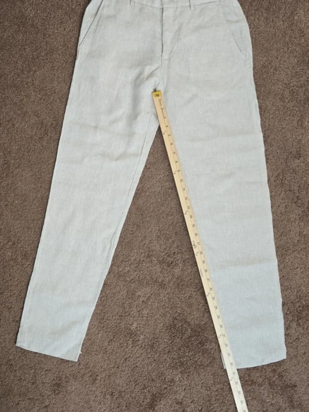 Porter & Ash 100% Linen Pants Beige Oatmeal Men's Resort Quiet Luxury